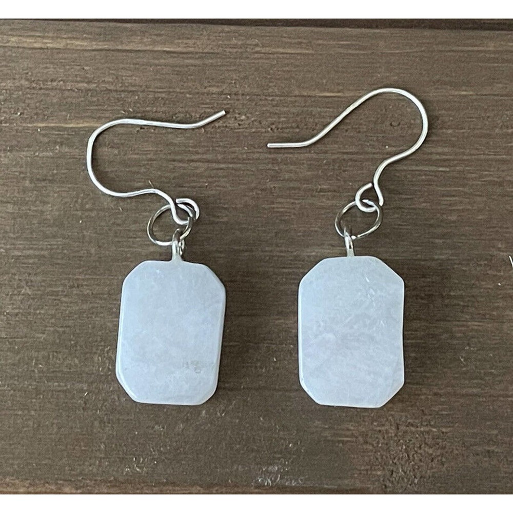 Vintage Quartz Crystal Sterling Silver Earrings - French Wire Hook